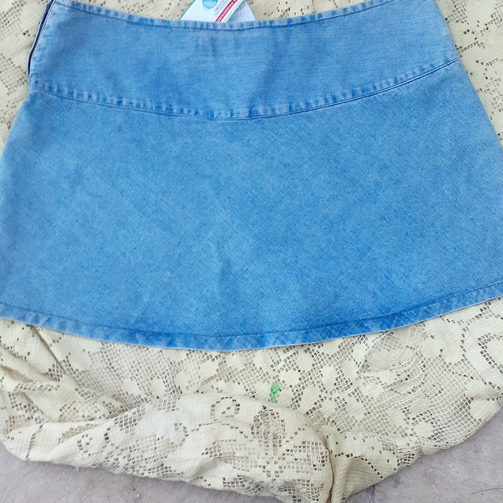 Clesta Bianca jean mini skirt flare Short mini skirt - Picture 7 of 7